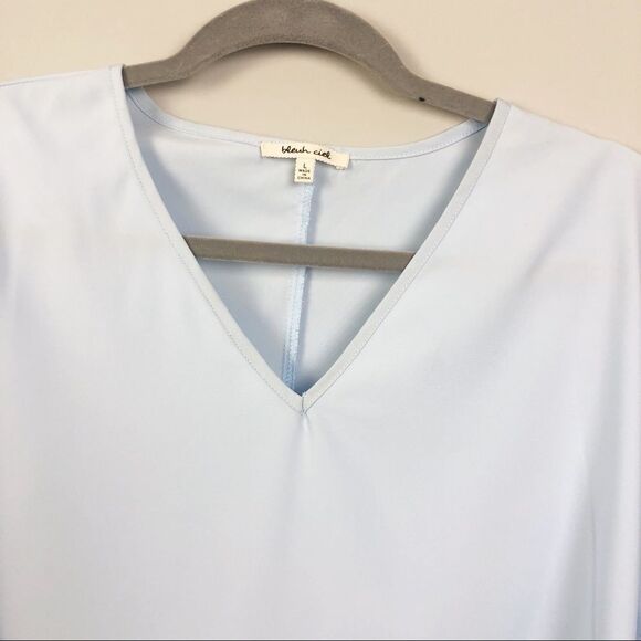 BLEUH CIEL | Baby Blue Peasant Top Long Sleeve L - Picture 3 of 6